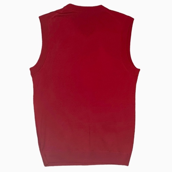 Hart Schaffner Marx 100% Merino Wool Red Sweater Vest Sz S - Picture 3 of 5